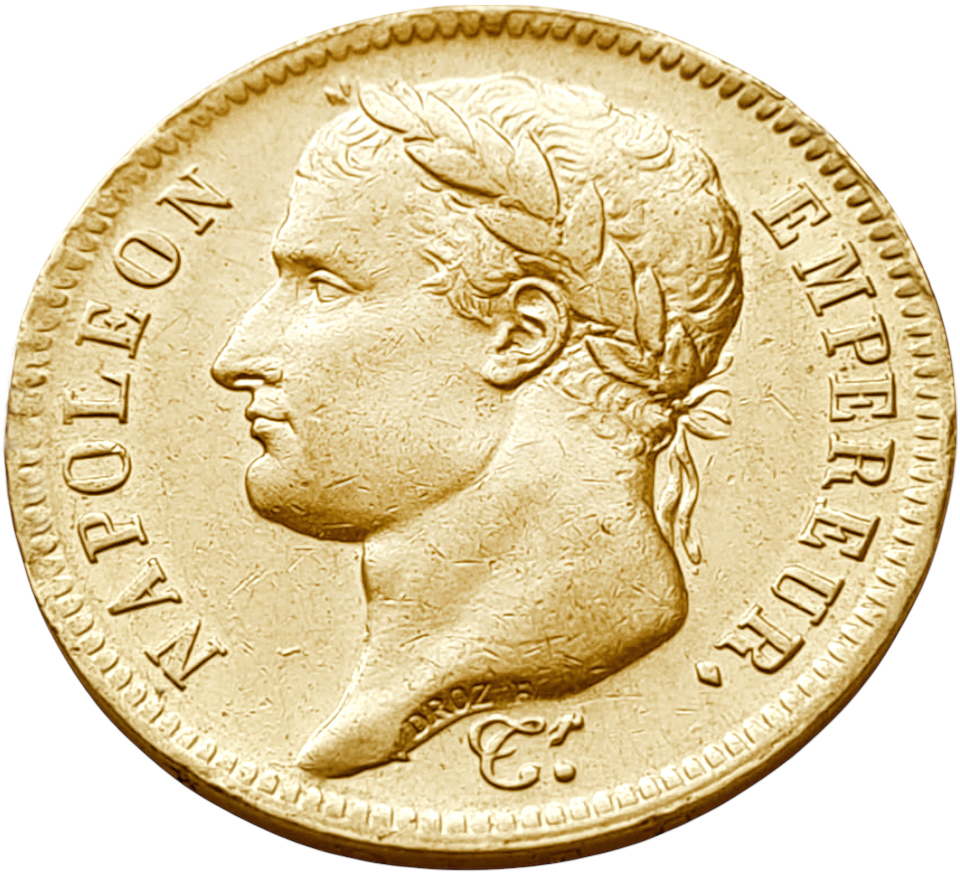 картинка Франция. 40 Франков 1812 г. Золото. 12.90322 г*0.900 0.3734 oz. от магазина Одежда+