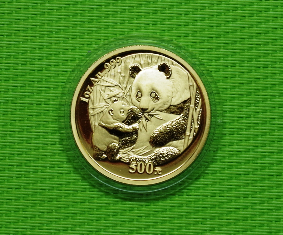 картинка Китай 500 юаней 2005 г. Панда. Золото. от магазина Одежда+