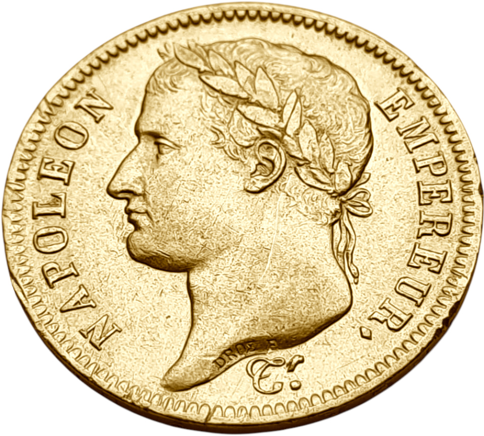 картинка Франция. 40 Франков 1812 г. Золото. 12.90322 г*0.900 0.3734 oz. от магазина Одежда+