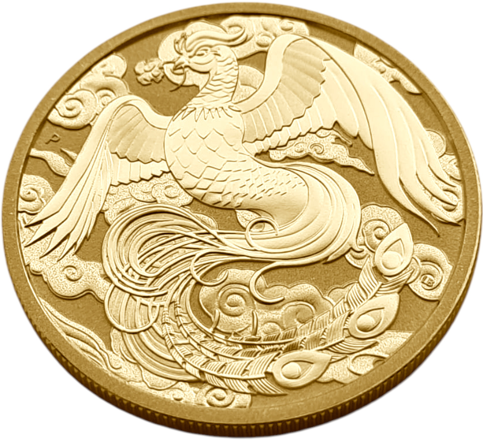 картинка Австралия. 100 Долларов 2023 г. Золото. 31.11 г* 0.9999 1.0 oz. Феникс! от магазина Одежда+