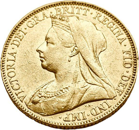 картинка Великобритания. 1 Соверен 1897 г. Золото. 7.99 г*0.9167 0.2355 oz. от магазина Одежда+