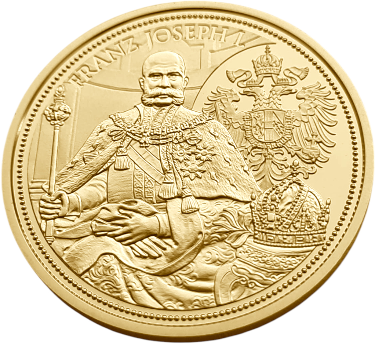 картинка Австрия. 100 Евро 2012 г. Золото. 16.23 г*0.986 0.5145 oz. Император Франц Иосиф I. от магазина Одежда+