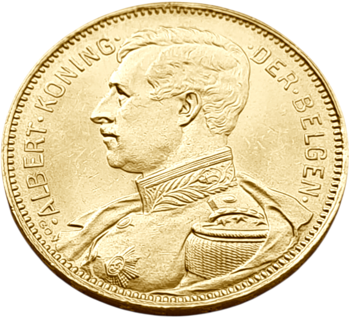 картинка Бельгия. 20 Франков 1914 г. Золото. 6.4516 г*0.900 0.1866 oz. от магазина Одежда+