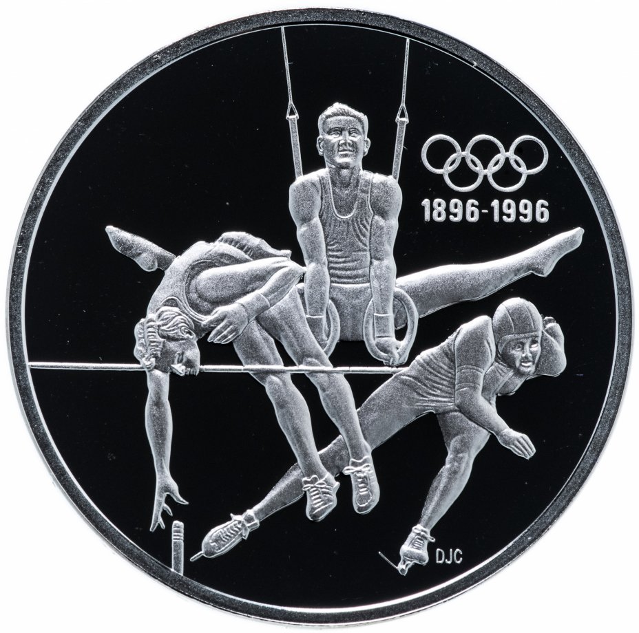 картинка 15 долларов. 1992 г. 100 лет Олимпийским играм (1896-1996). Ag 31.1 г. от магазина Одежда+