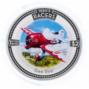 картинка 2 доллара. 2006 г. Воздушные гонки 1930-х  Gee Bee Model R Super Sportster. Ag 31.1 г от магазина Одежда+