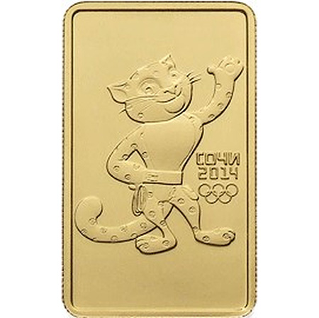 картинка 100 рублей. 2011 г.  Леопард. Сочи. Au 15.5 г. от магазина Одежда+