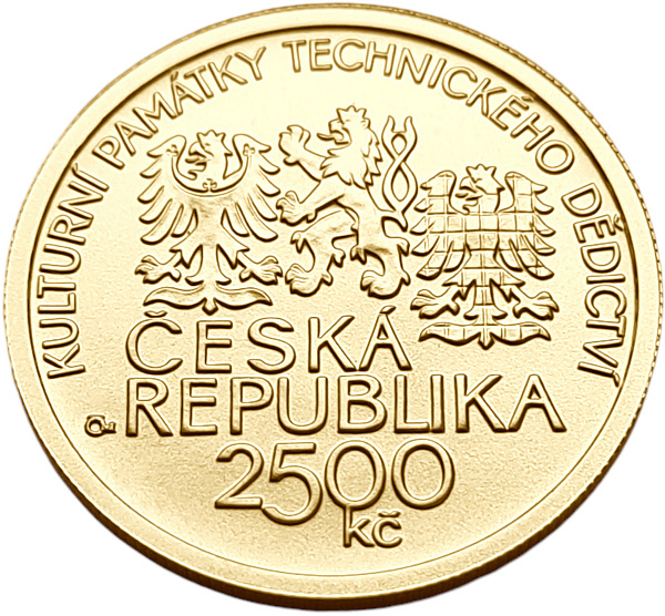 картинка Чехия. 2500 Крон 2010 г. Золото. 7.78 г*0.9999 0.25 oz. Индустриальное Наследие! Мельница! от магазина Одежда+ 2